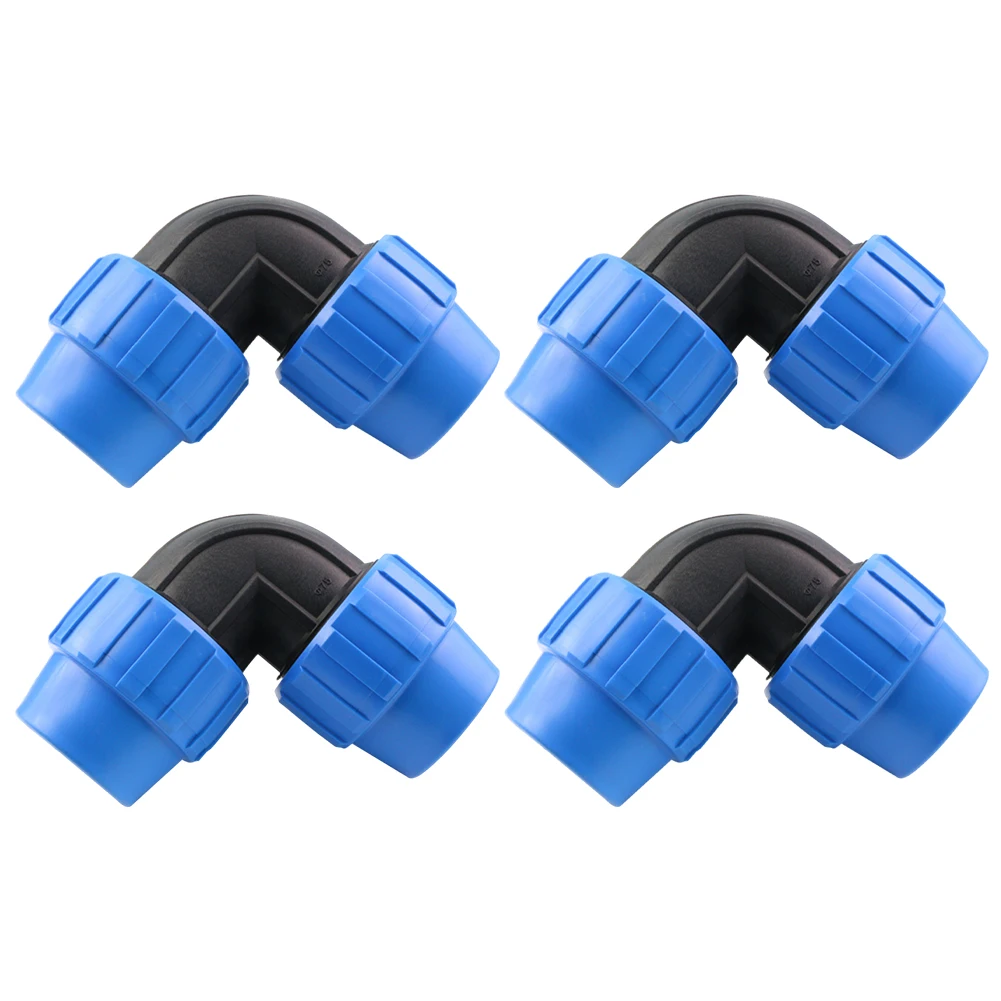 

4pcs 20/25/32mm Water Quick Connector PVC Tube Tap Water Splitter Elbow Quick Valve Connector Garden Irrigation Fittings