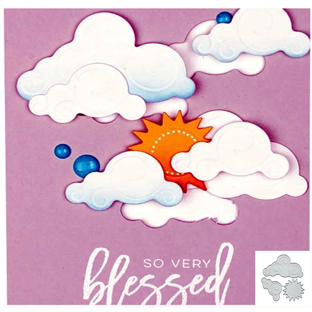 

Cloud Sun Metal Cutting Dies for Scrapbooking Stencil Album Paper DIY Cards Decoration Embossing New Dies Cut 2022