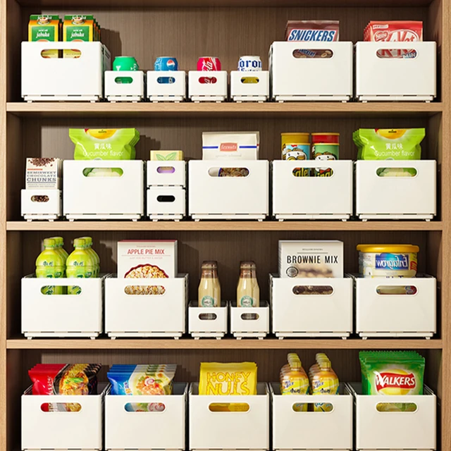 Organisateur de tiroir rétractable, boîte de rangement d'armoire réglable, organisateurs de cuisine empilables, boîte de rangement de tri pour la maison 1/3 pièces 6