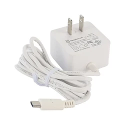 Raspberry Pi 4 Official 5.1V 3A USB-C Power Adapter - White Charger (US)