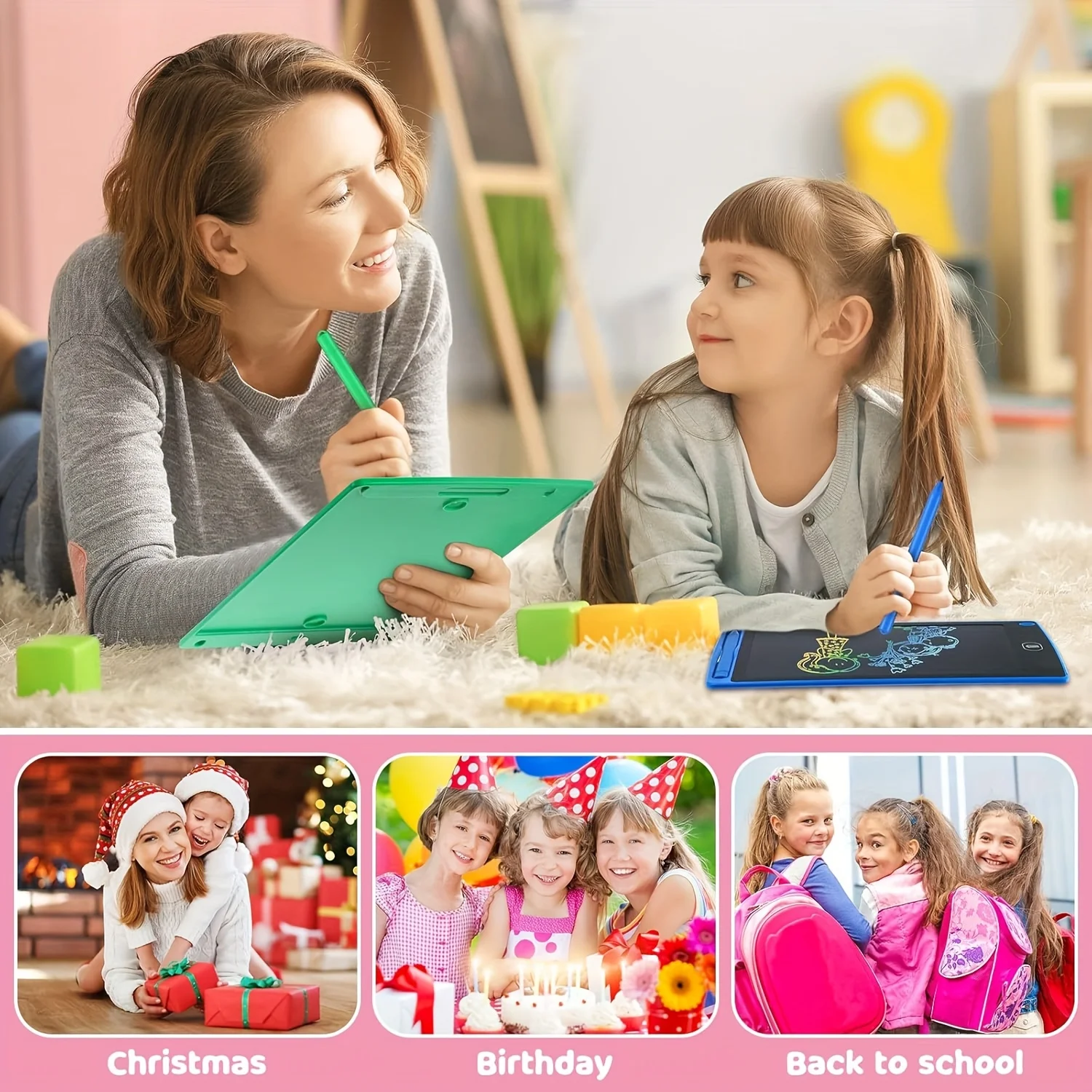 8.5 인치 LCD 그리기 태블릿의 30pcs 마술 칠판 미술 도구 그림 학습 및 교육 장난감 어린이를위한 선물