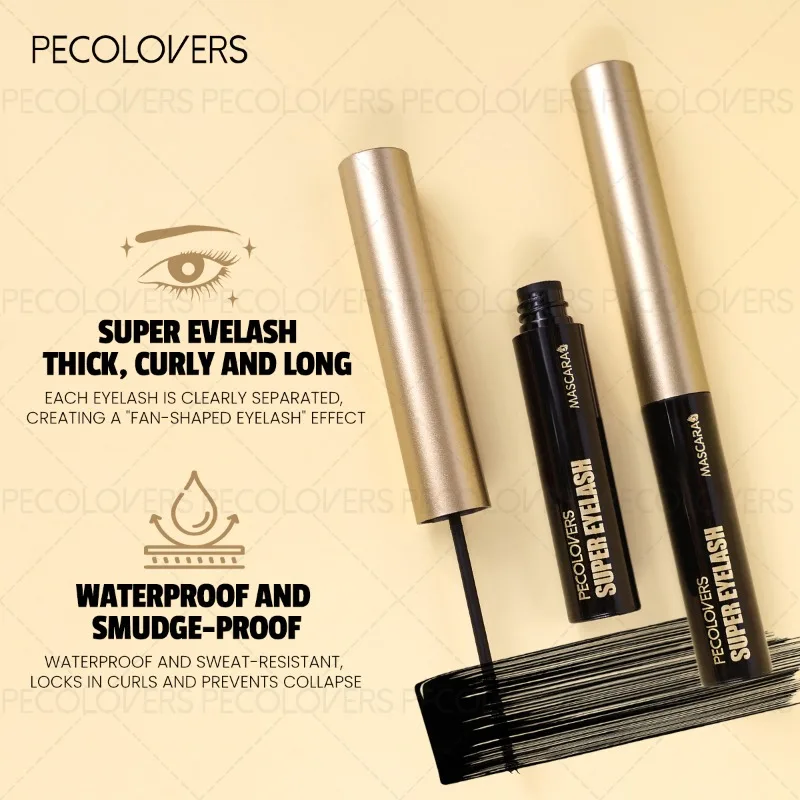 2er-Set Schwarze 3D-Mascara – wasserfest, langanhaltend, klumpt nicht, für dichte Wimpern_voghion.com