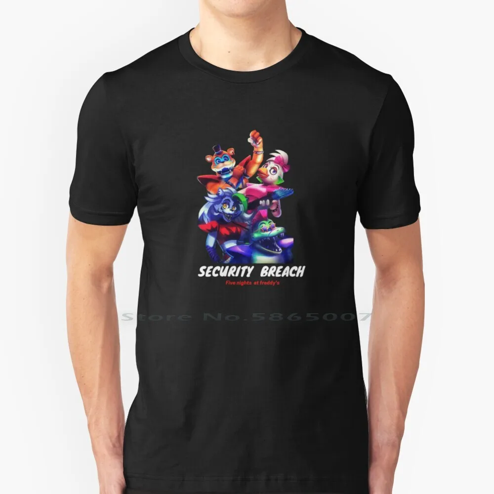 Fnaf Security Violation T Shirt 100% Cotone Roxanne Wolf Roxanne Wolf Glamrock Glamrock Fnaf Security Violation Five Nights At