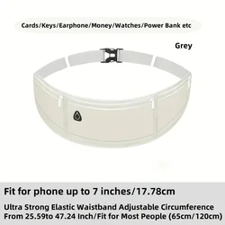 Waterproof Sports Waist Bag - Unisex Running Belt and Gym Phone Pouch (Gray)