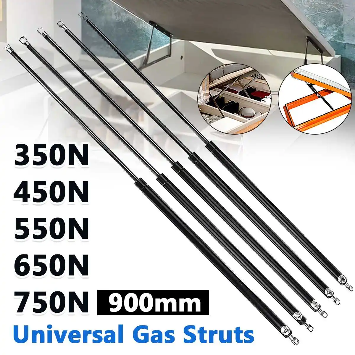 Gasveer 2 Stuks 400N 30/35/40/45/50/55cm Gas Strut Bars Lift Ondersteunt Gasveer Voor Gereedschapskist RV Bed Auto Caravans Deur Windows Boot Bus Gasdrukdemper (Kleur : 35cm