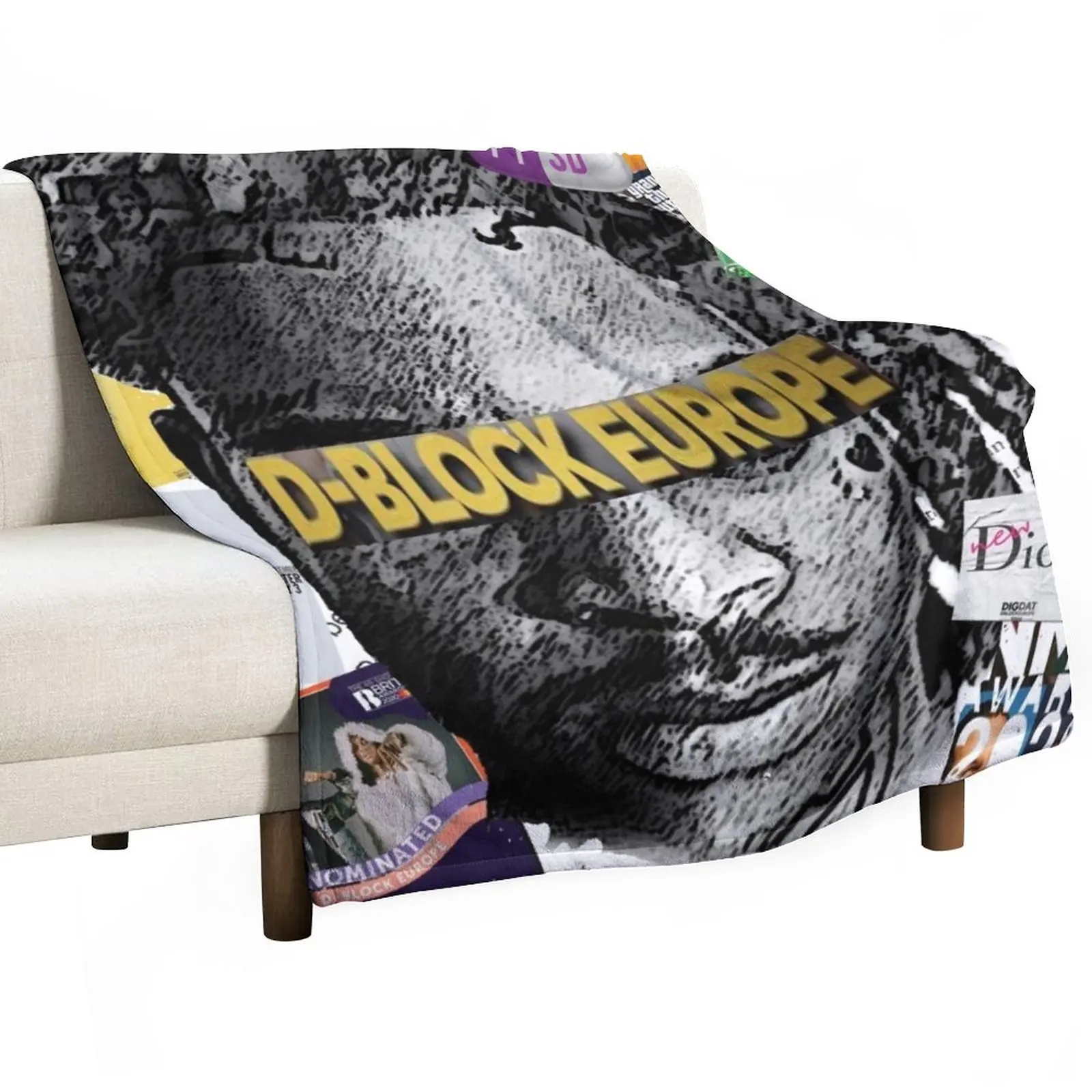 

D BLOCK EUROPE SCRAPBOOK Throw Blanket Nap Blanket Dorm Room Essentials Luxury St Blanket Sleeping Bag Blanket