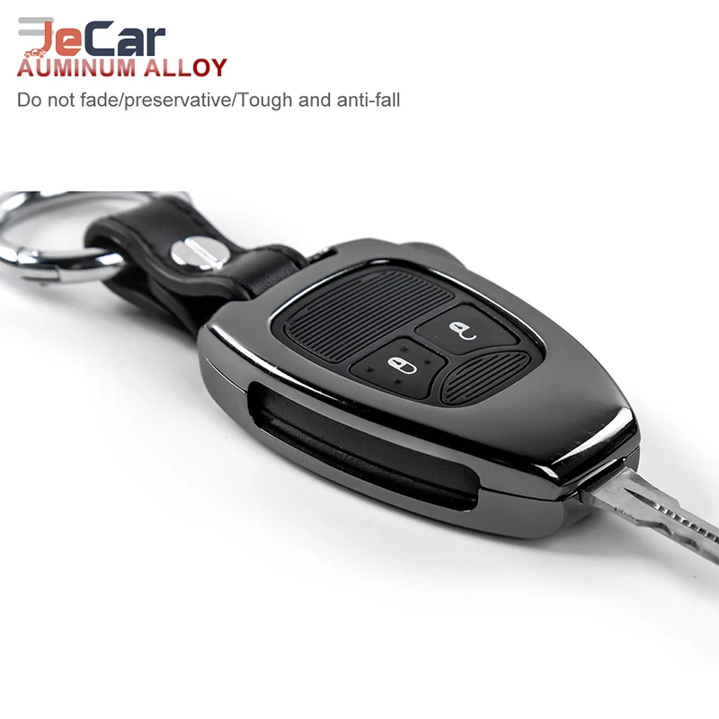 Car Key Shell Car Keys Chain Shell Cover Aluminum Alloy Key Case For Jeep Compass 2008-/Patriot 2011-2015/Wrangler JK 2007-Accessorie