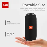 Bluetooth Speaker T&G TG117 Portable TWS Sound Box Waterproof Loudspeaker Outdoor Stereo Surround Speakers Support TF FM Radio 4