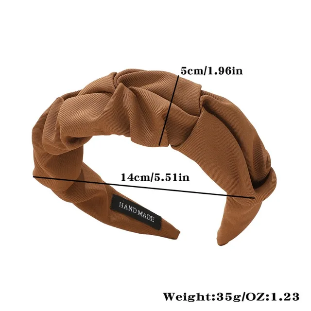 Korean Hair Accessories Solid Color Cotton Crumpled Women's Head Hoop Wide Bezel Makeup Hairbands for Ladies Headwear 2023 New 6