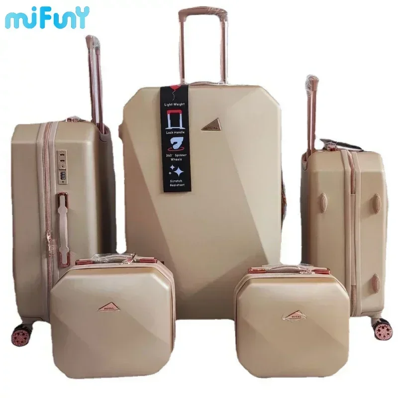 Mifuny Rolling Luggage ABS Trolley Case Universal Wheeled Travel Box Commercial Registration Lagre Capacity Code case Makeup Box