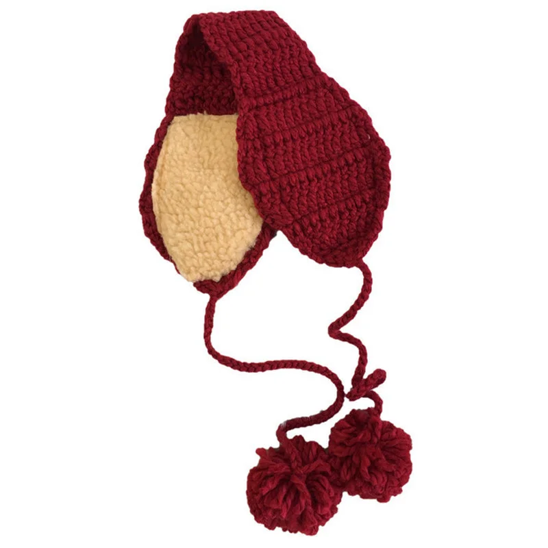 Warm Earmuffs Ins Cute Tide Knitted Ear Bag Soft Sister Strap Autumn and Winter Protection Velvet Female Retro