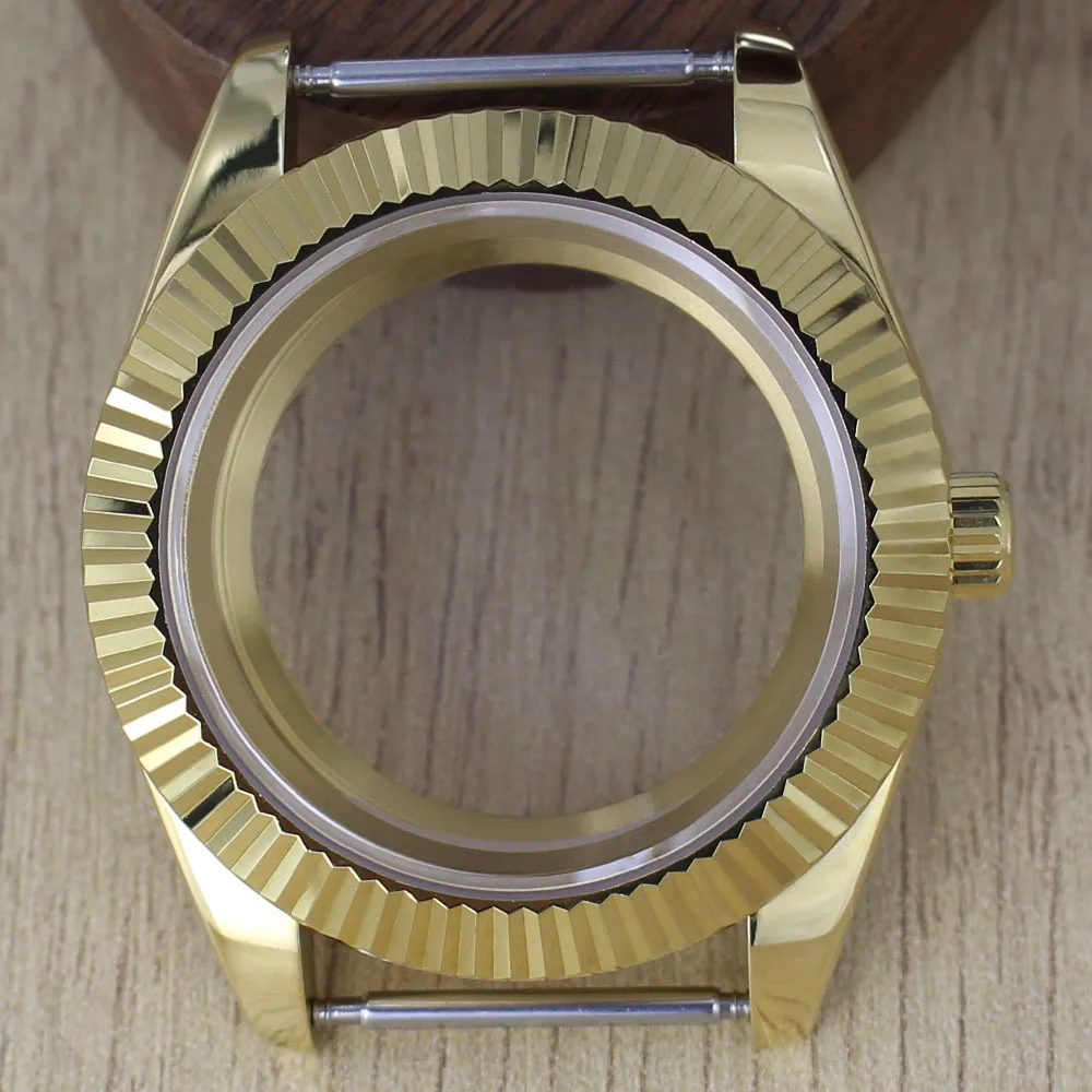 Fashion Round Edge Watch Case with Sapphire Glass - Waterproof, 36mm/39mm, 28.5mm Dial Compatibility