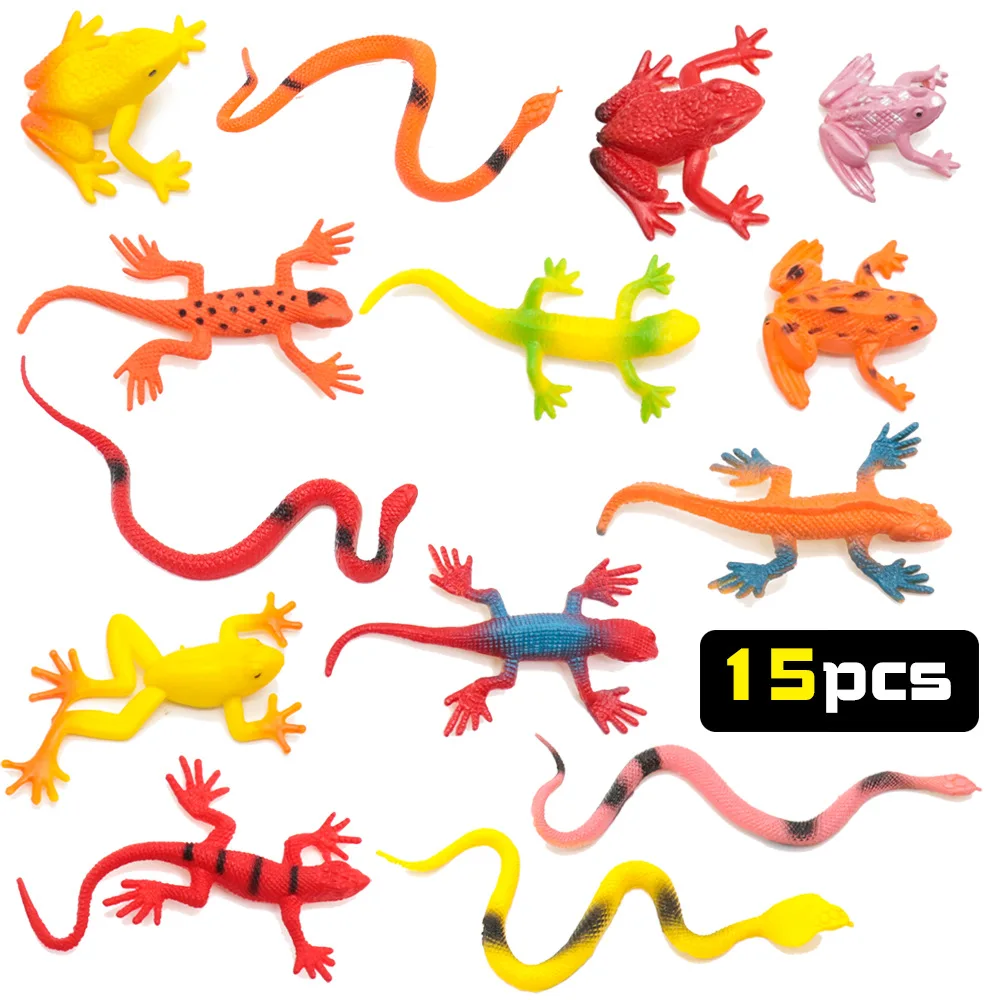 

Children's Cognitive Puzzle Toys Simulation Snake Frog Gecko Series Toy Model Desktop Ornaments Decoration Static Animal Set