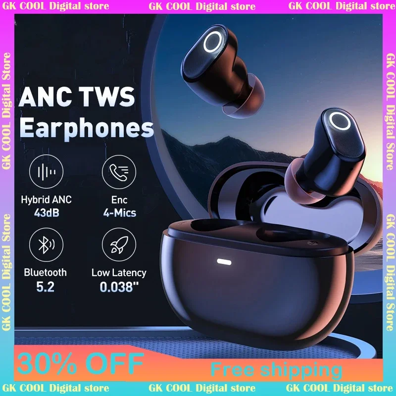 

New Bowie WM05 ANC TWS Headphones Bluetooth 5.2 Earphones HIFI Stereo Noise Reduction Headsets Bass ENC Surround Quality Earbuds