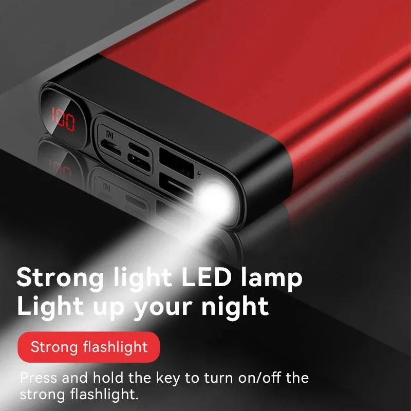 Xiaomi 50000mAh High Capacity Power Bank Fast Charging Power Bank With Strong Flashlight Portable Battery For iPhone Samsung 6