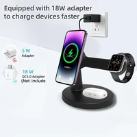 3 In 1 Magnetic Wireless Charger Stand For Magsafe iPhone 16 15 14 13 Pro Max Apple Watch 9 8 AirPods Pro Fast Charging Station - Image 3