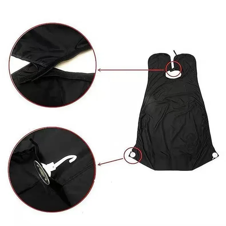 120*78 CM  Beard and Mustache shaving apron  for Shave with Suction Cups Attach to Mirror Hairdressing Removal Tools 3