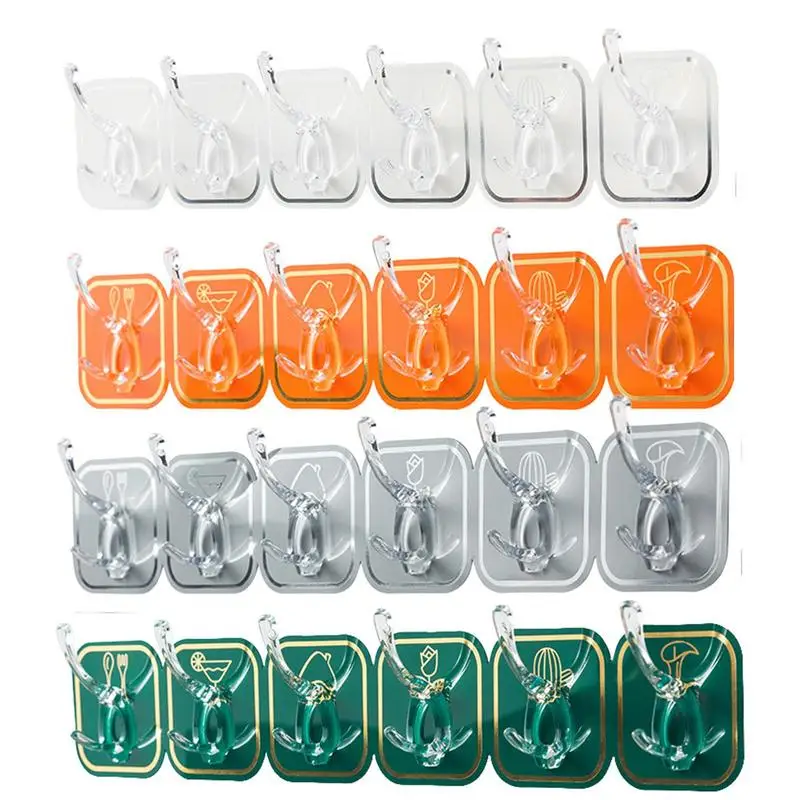 

Self Adhesive Wall Hangers Waterproof Suction Cup Storage Hooks No Punching Coat Row Hooks For Laundry Room Home Kitchen Tools