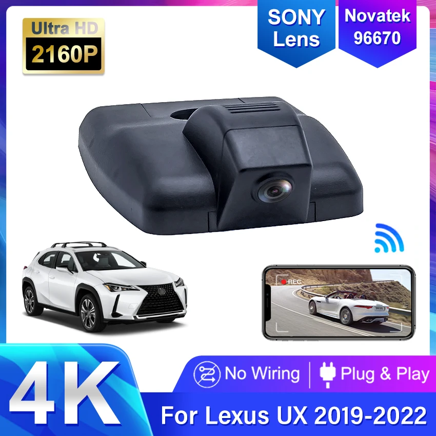 

4K HD 2160P Plug and Play Easy Installation Wifi Car DVR Video Recorder For Lexus UX 200 2019 2020 2021 2022 By APP Control