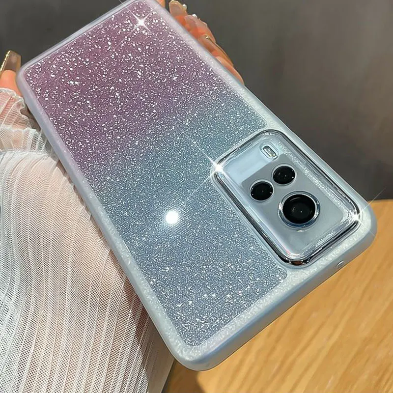 Capa de silicone macio brilhante para Vivo V29E V29 Y78 Y36 Y02 Y16 Y35 Y51 Y31 Y22 Y21 S Y33s Y53s_voghion.com