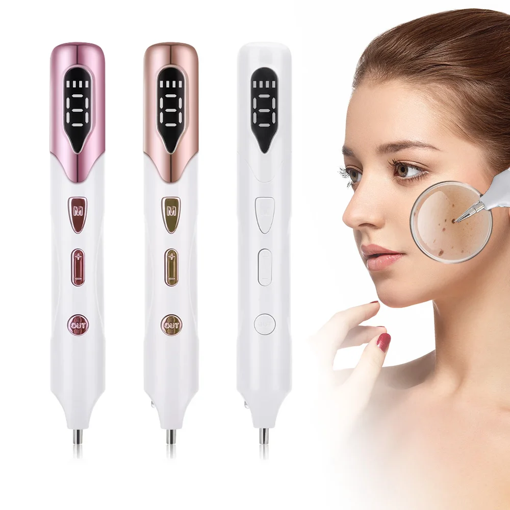 Penna Al Plasma Laser Lcd 9 Livelli Tattoo Skin Tag Black Dot Remover Wart Spot Dark Mole Freckle Removal Pen Dispositivo Di Bellezza Per La Cura Dell