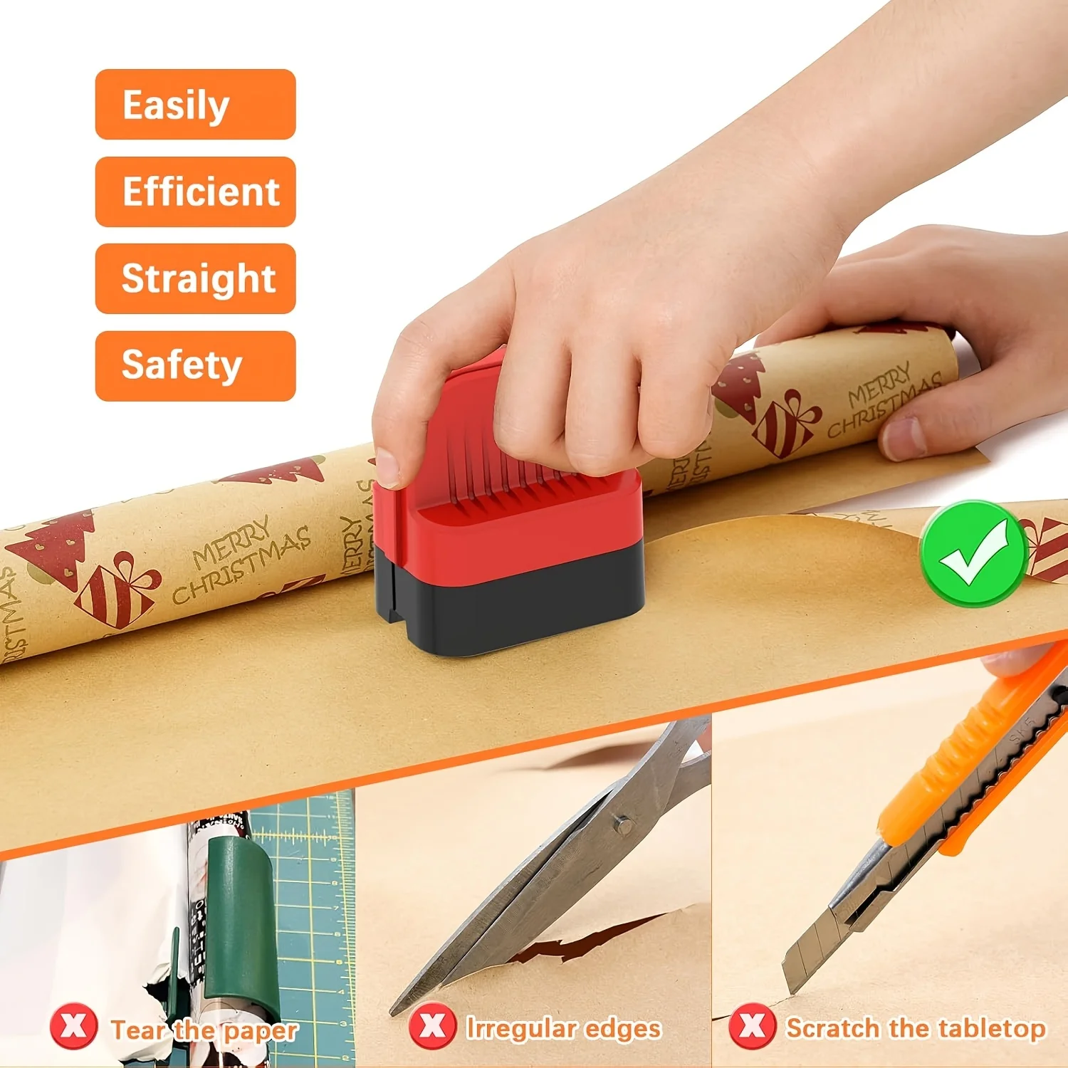 Paper Cutter Tool Christmas Gift Wrapping Paper Cutting Tool Worker Home Office School Stationery Supply - 5
