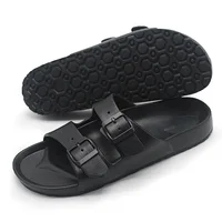 Litfun Women Summer New Sandals Fashion Double Buckle Outdoor Non-slip Beach Shoes Soft EVA Sandals Couple Casual House Slides 2