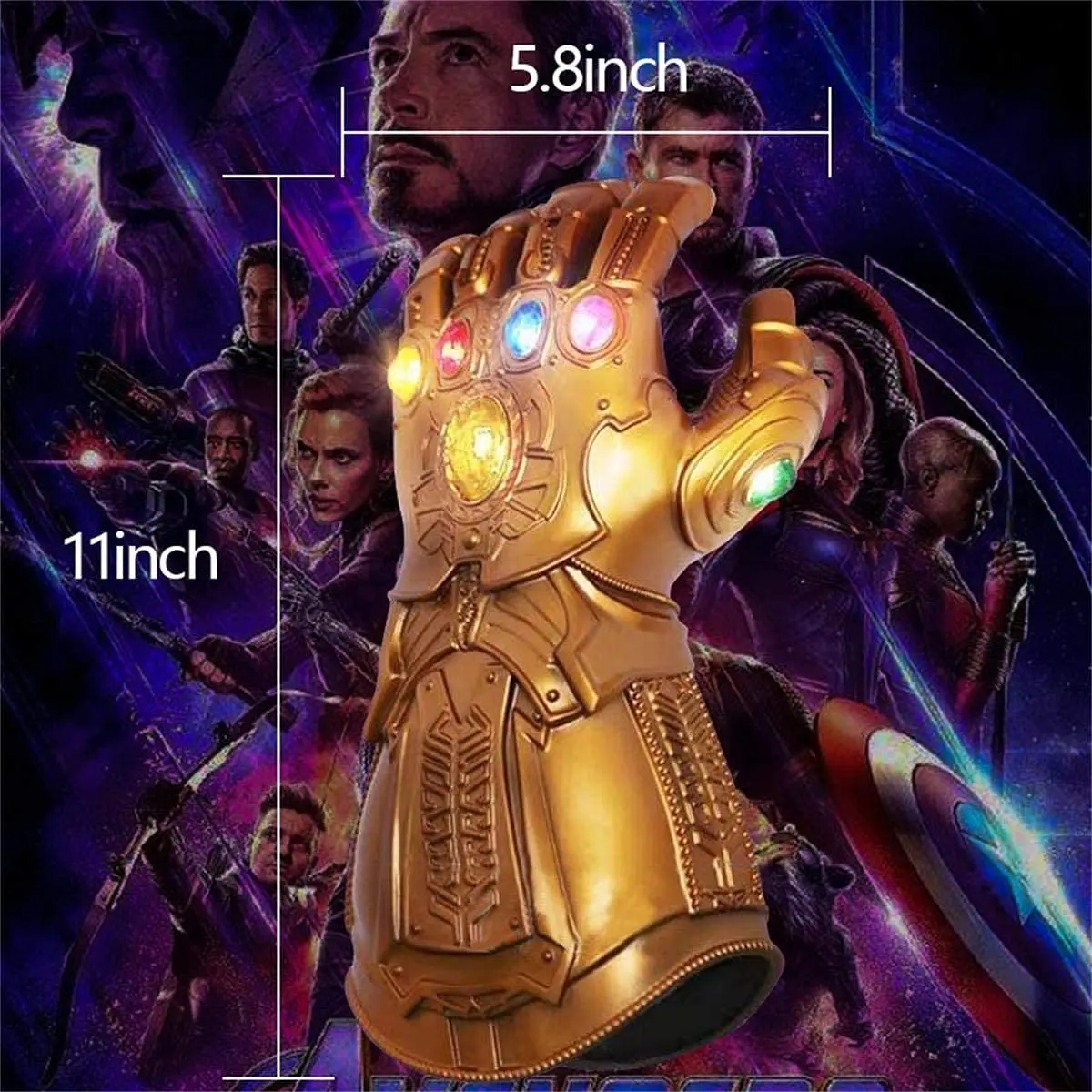 Bulex Infinity Gauntlet Light Glove Superhero Cosplay Gloves LED Kids Adult Carnival Costume Halloween props anime cosplay props