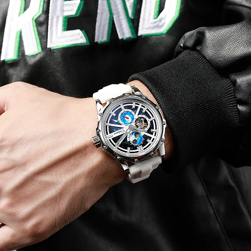 Orologio da uomo Hollow orologio meccanico completamente automatico Night Glow orologio da uomo impermeabile Fashion Trend orologio da uomo