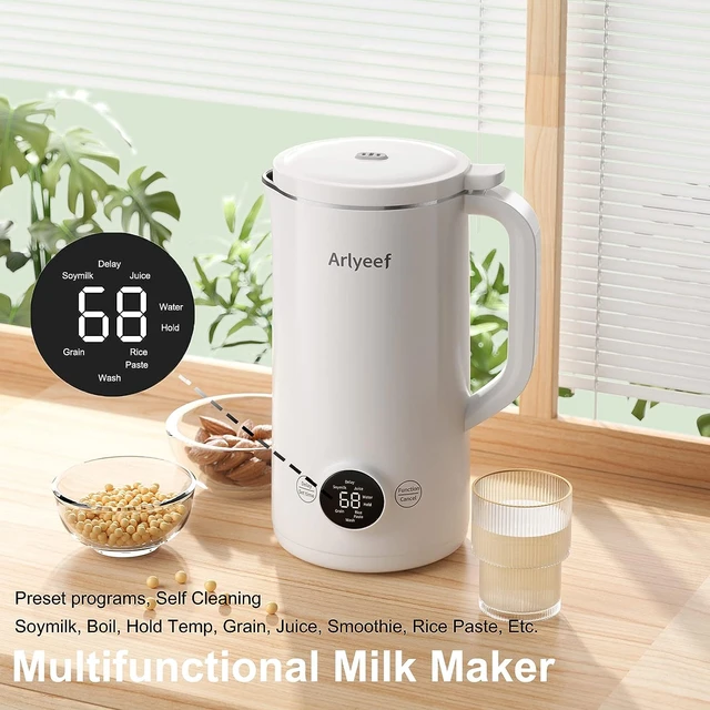 Nut Milk Maker, Automatic Almond Milk Machine for Homemade Plant-Based  Milk, Oat, Soy, Dairy Free Beverages, 20 oz Soy Milk Maker with Delay