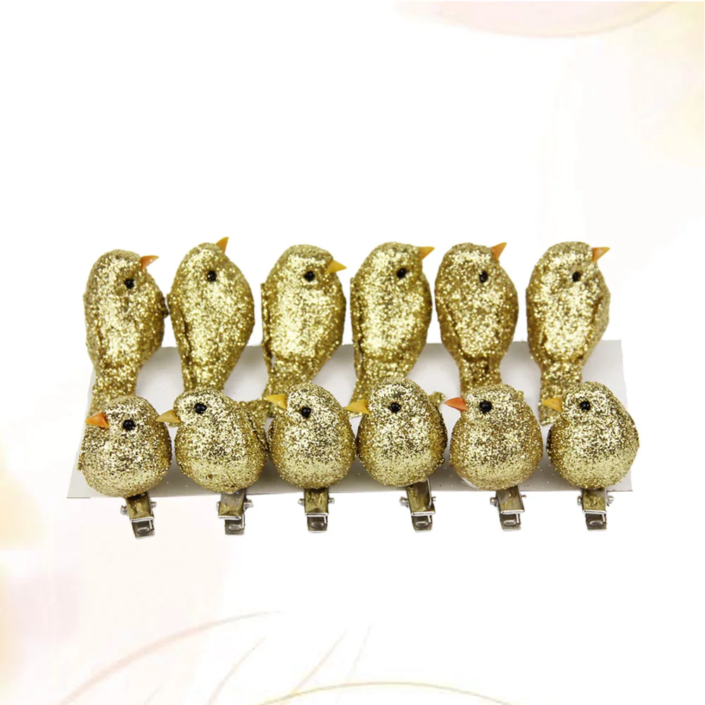 

12 шт., заколки для волос в виде птиц