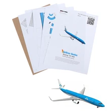 

1:100 Boeing 737 Aircraft Dutch Airlines 3D Paper Model DIY Handmade Toys New