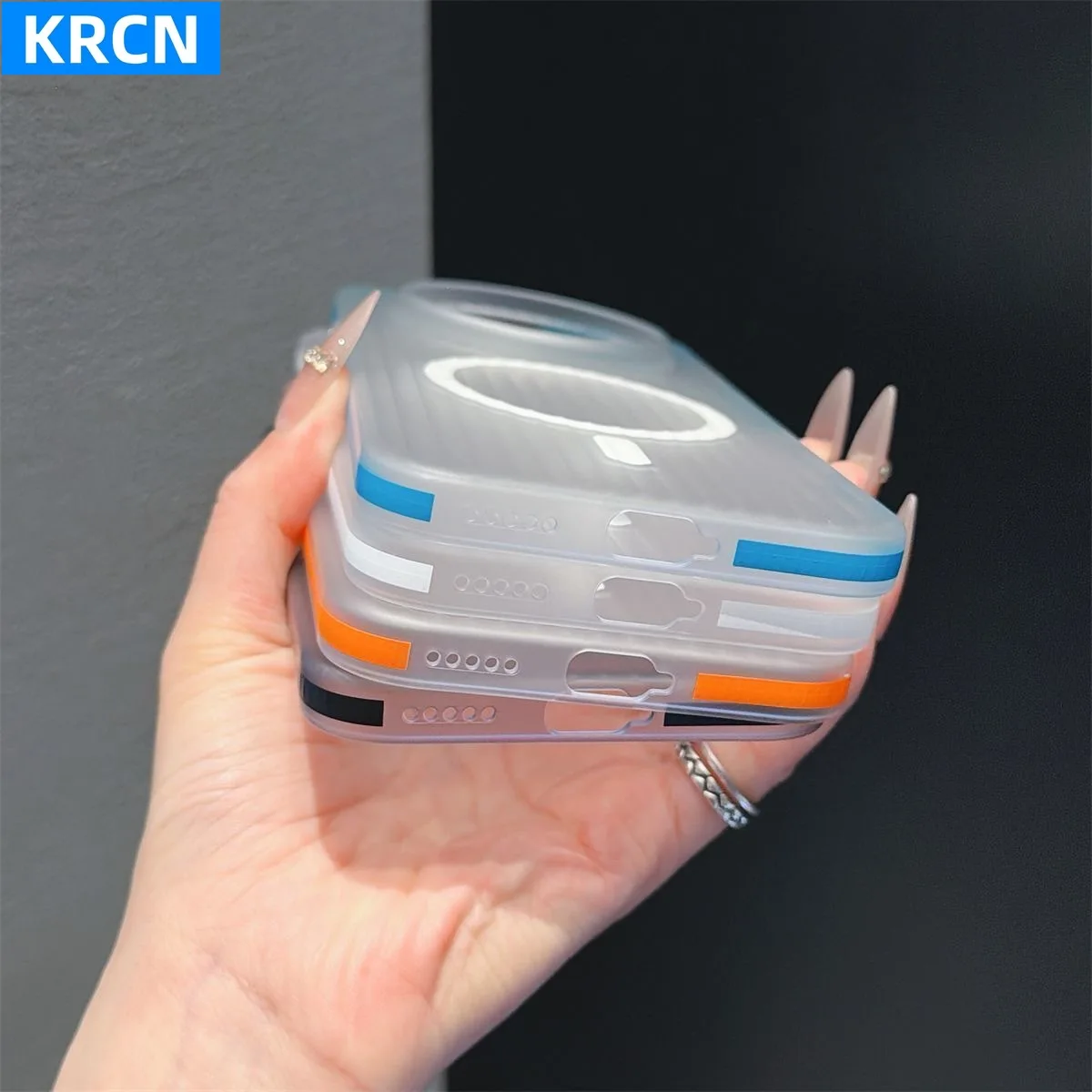 Corrugated Pattern Non-Slip Magnetic Case with Matte Finish