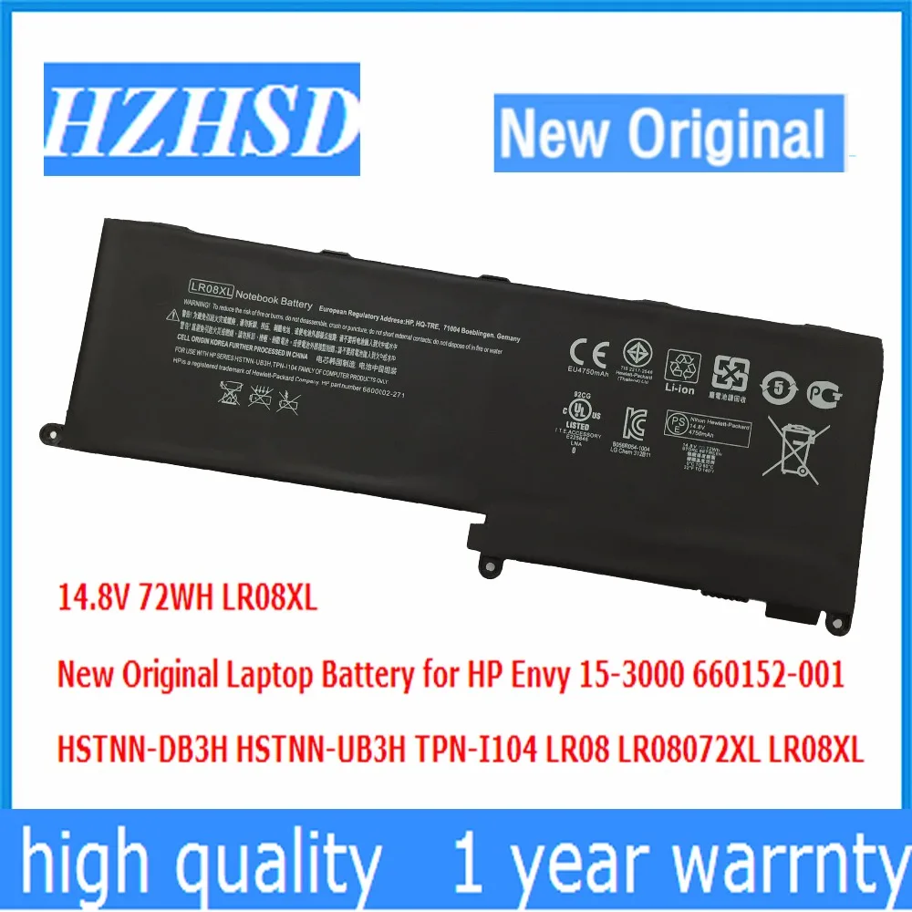 

14.8V 72WH New Original LR08XL Laptop Battery for HP Envy 15-3000 660152-001 HSTNN-DB3H HSTNN-UB3H TPN-I104 LR08 LR08072XL