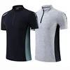 Summer Breathable Short Sleeve Zipper collar Men Running Fitness Tshirt elastic Quick Dry Sports Bodybuilding Training Shirts 1