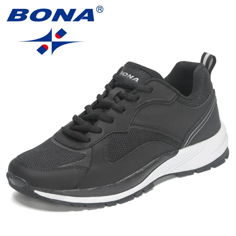 

BONA 2023 Breathable and comfortable Men Running Shoes Zapatillas Hombre Deportiva Man Lace-Up Jogging Sneakers Men Sport Shoes