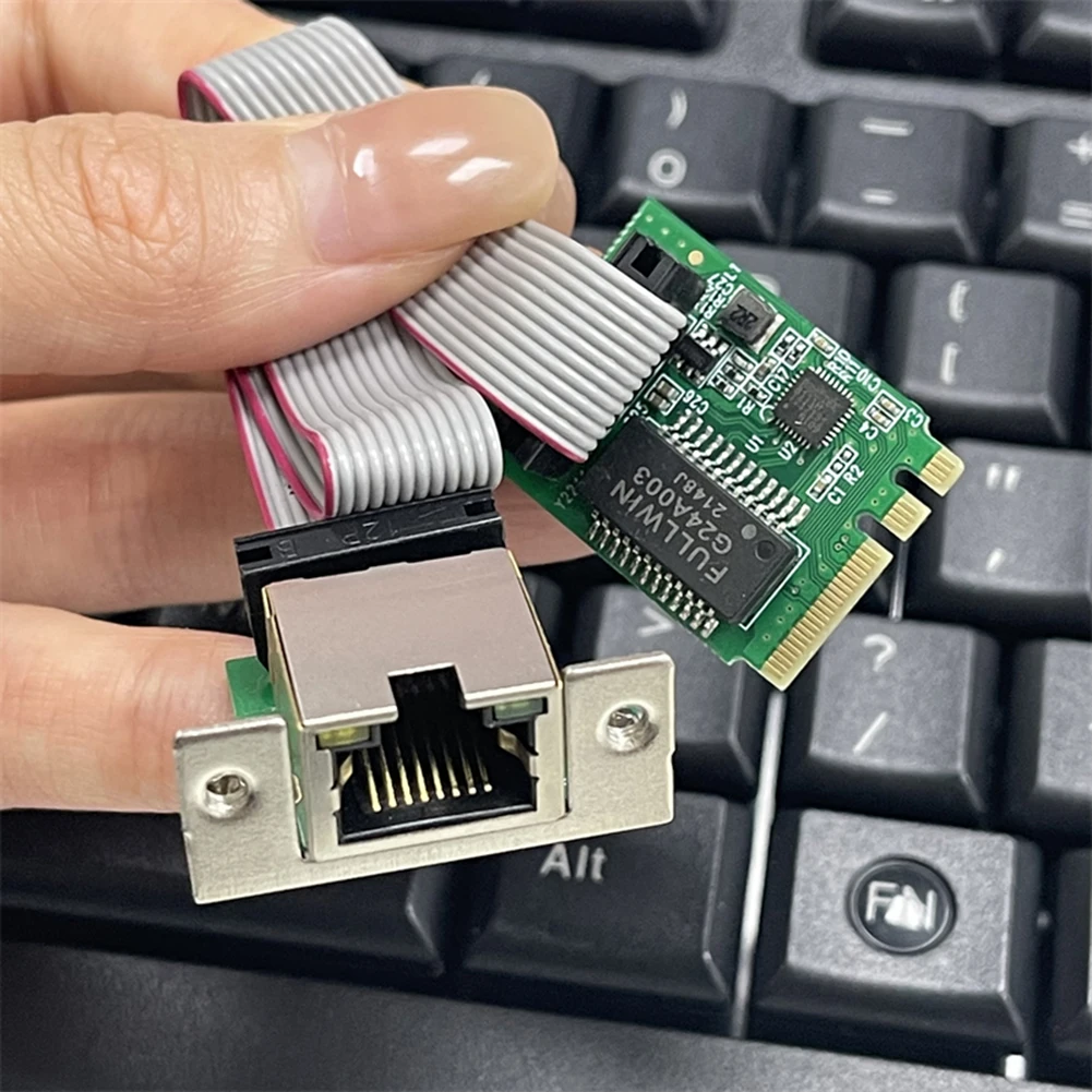 M.2 네트워크 카드 10/100/1000Mbps 이더넷 네트워크 카드 단일 포트 RJ45 M.2 A+E 이더넷 어댑터 Windows Linux용 RTL8111H 칩