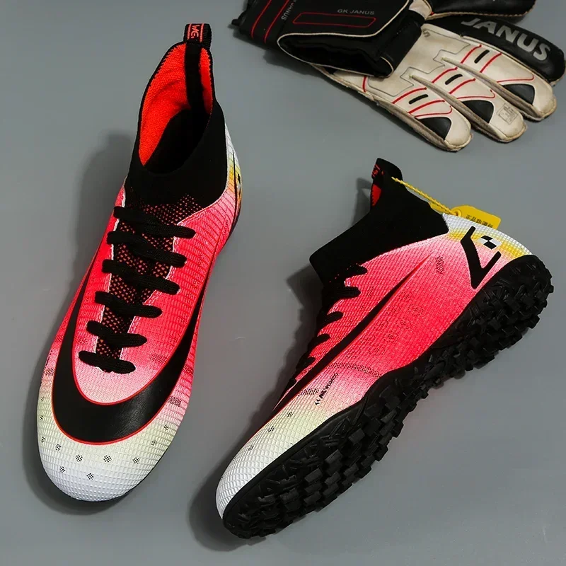 Advanced FG/TF Training Shoes Adult Outdoor Football Shoes Spring Men's Anti Slip Football High Top Boots