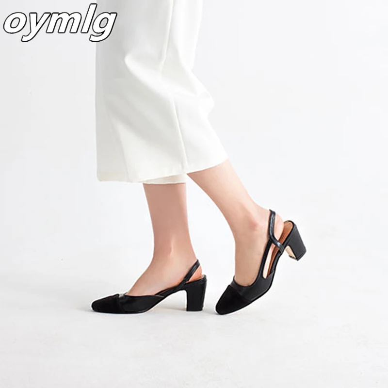 Spring Europe Fashion High Heels Sandals Ladies Party Dress Shoes Pointed Toe Slingback Shoes Women Mixed Colors Sandals