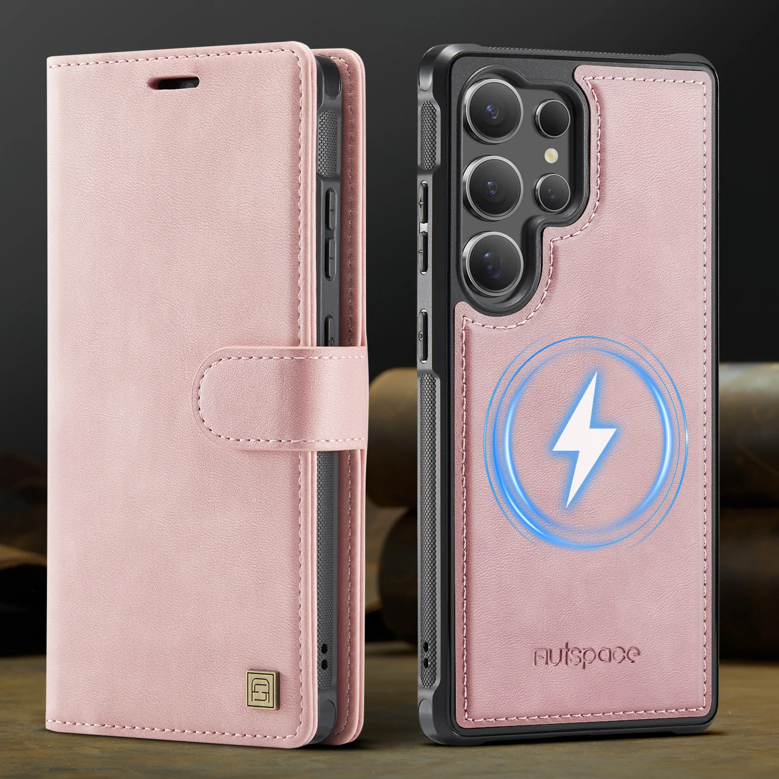 Leather Phone Case 2-in-1 Detachable Wallet Cover With Card Holder For Samsung Galaxy S25 Plus