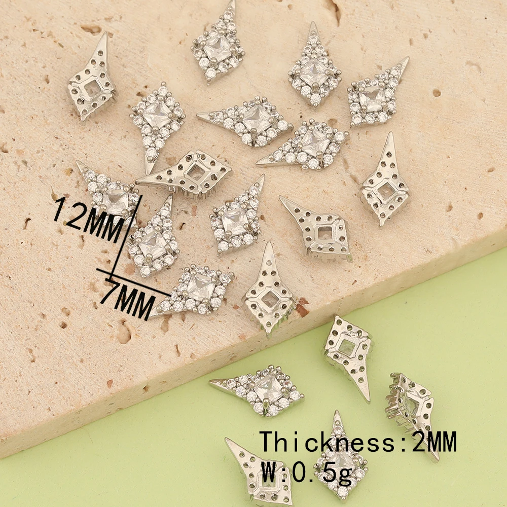 Cordial Design 50Pcs Jewelry Accessories/DIY Making/Genuine Gold Plating/Cubic Zirconia Charms/Hand Made/Fingernail Findings - cordial