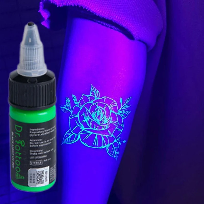 8 Colors Tattoo Uv Ink 15ml Professional DIY Night Light Tattoo Ink  Fluorescent Tattoo Pigment Permanent Makeup for Body Art
