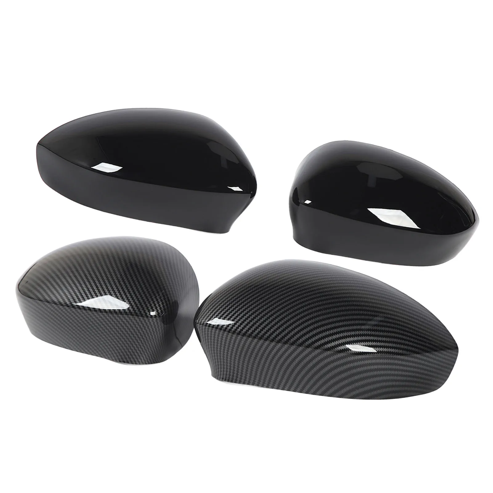 Left Right Door Side Rearview Mirror Cover Left Right Wing Mirror Cover Replacement for Fiat 500 2007 2008 2009