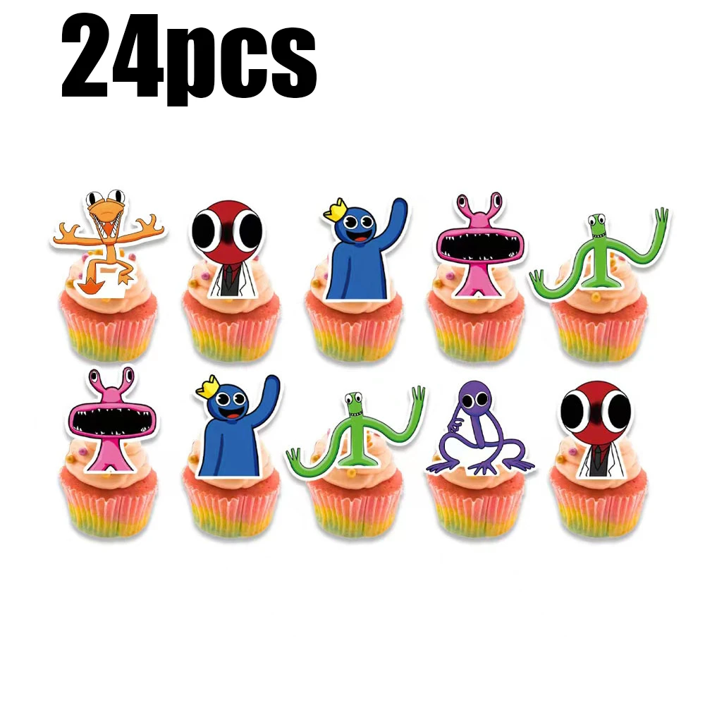 

24 шт./партия, украшения для торта в виде радуги