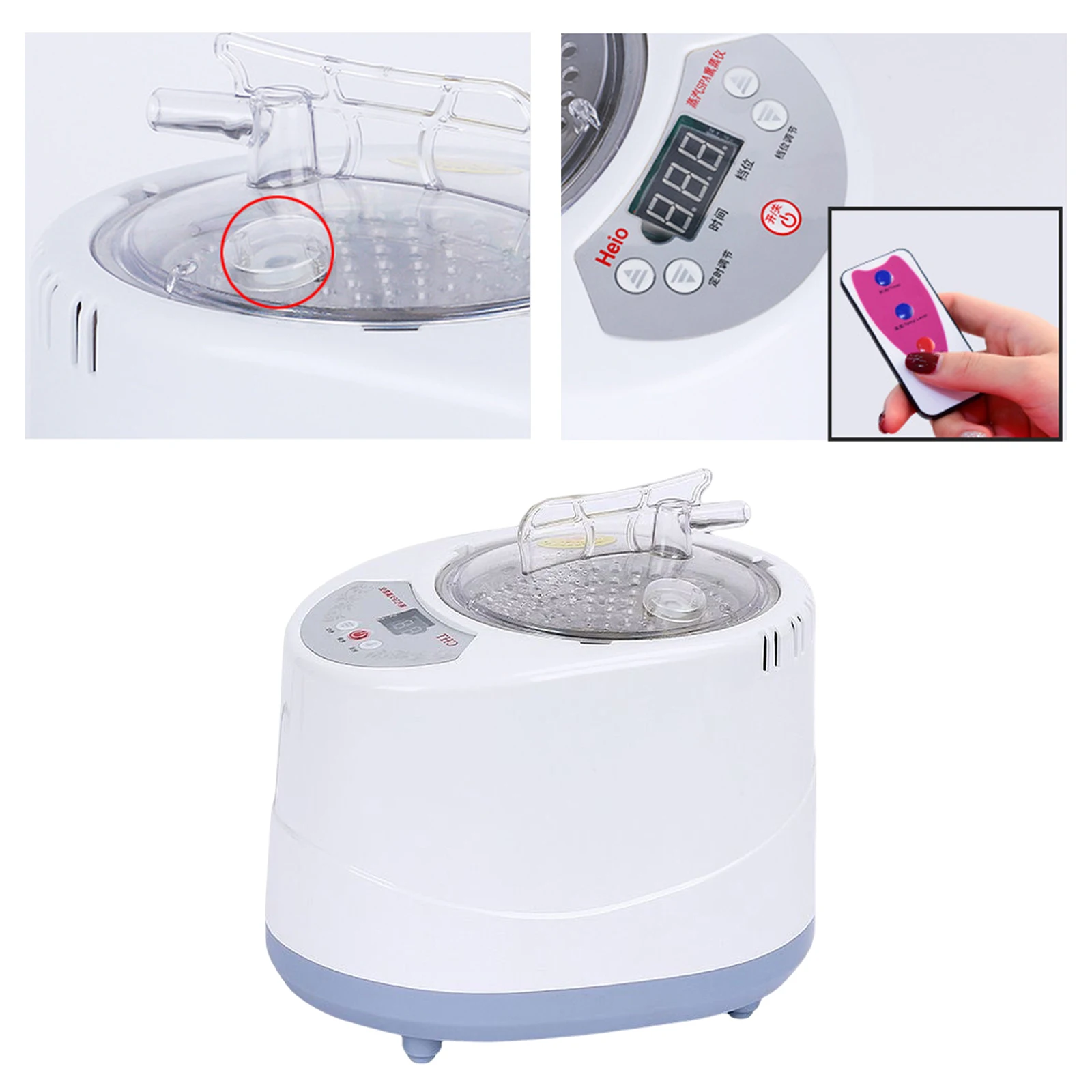 3L Sauna Steamer Pot Sauna Steam Engine Portable SPA Machine Stainless Steel Pot Spa Machine Timer with Controlfor SPA Household 3
