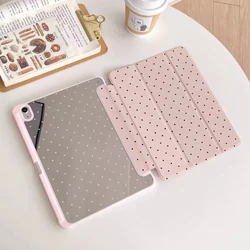 Stylish Black Polka Dots Trifold Tablet Case for iPad Pro11 2021 2022 (SYKLSM-PK-TD0781)