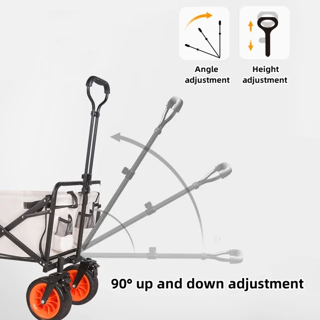 Kemping Kocsi Összecsukható Asztal Kerekek Frissítse Nagy Kapacitású Kültéri Party Piknik Kert - Image 2