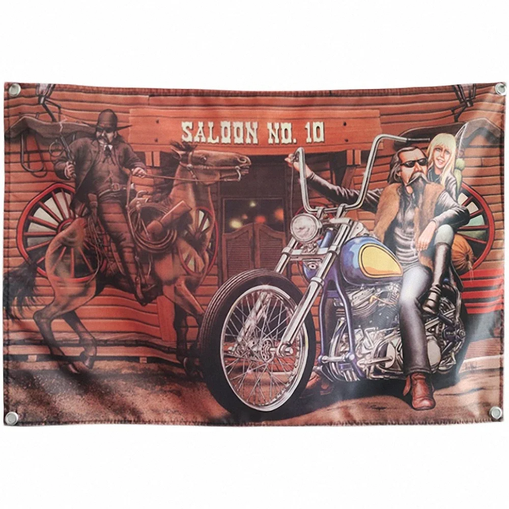 Easy Rider Motorcycle Banner Wall Hanging Flag Locomotiva Movie Poster E Stampe Arazzo Wall Decor Pittura Regali Per Gli Uomini