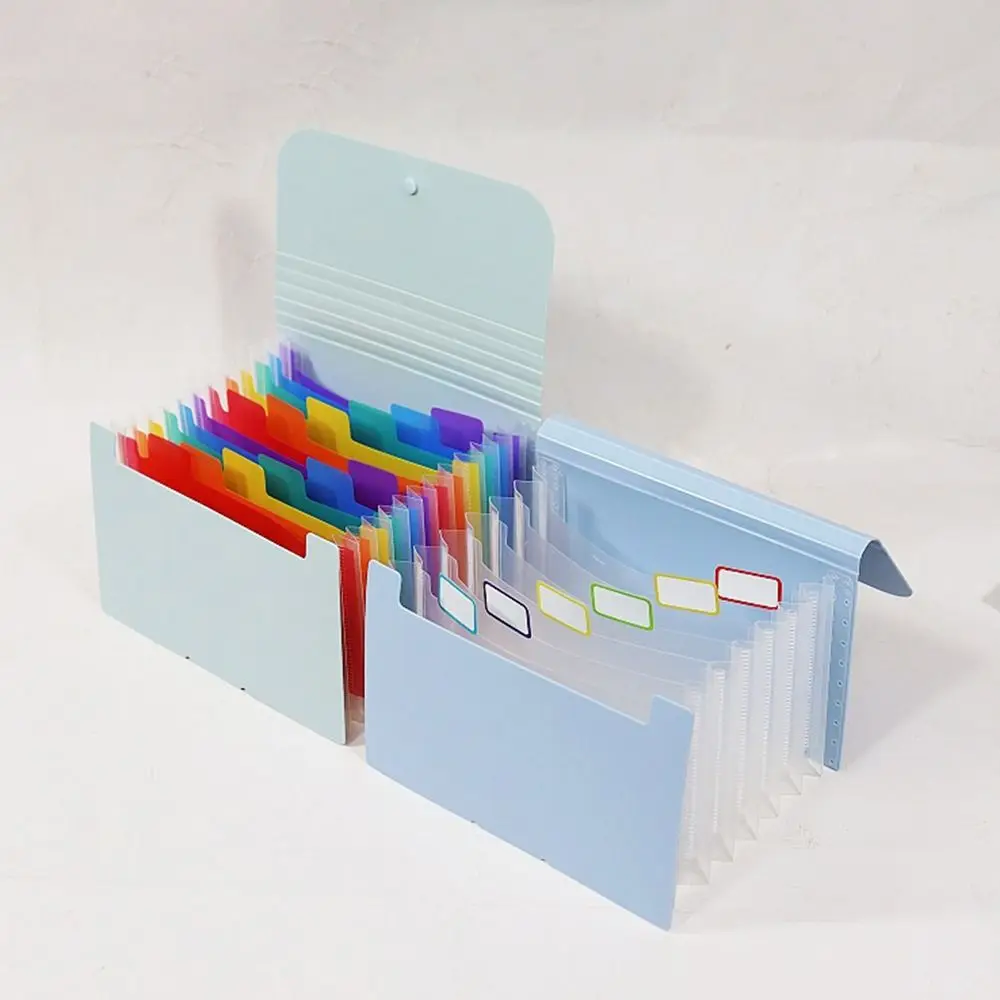Fashion 7 Layer A6 File Folder Large Capacity Waterproof Organ Bag with Index Tabs Bill Storage Bag