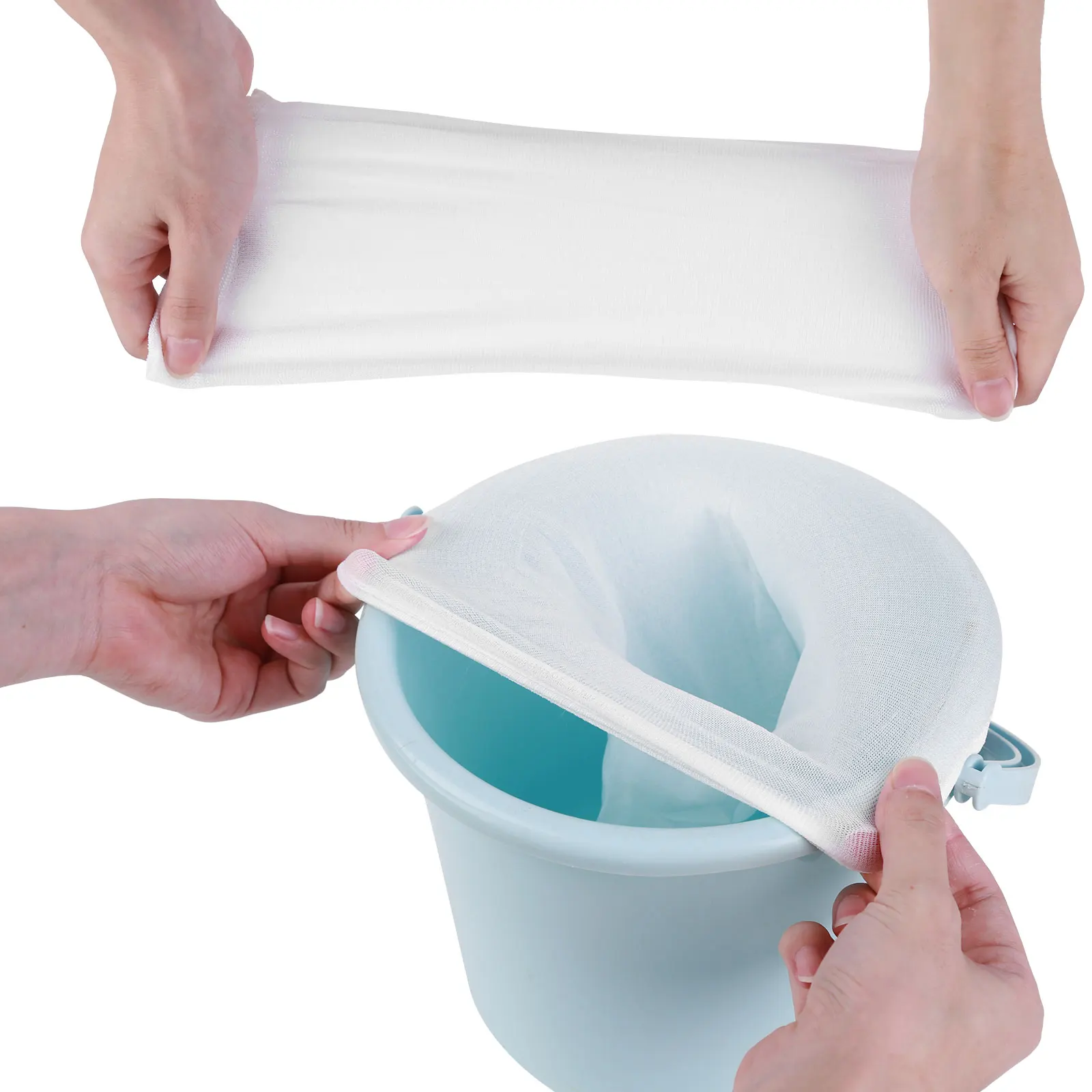 100-5 pz piscina Skimmer calzini elastico Nylon maglia piscina filtro calzini cestino Skimmer piscina filtro detriti foglie calzini di stoccaggio - immagine 6